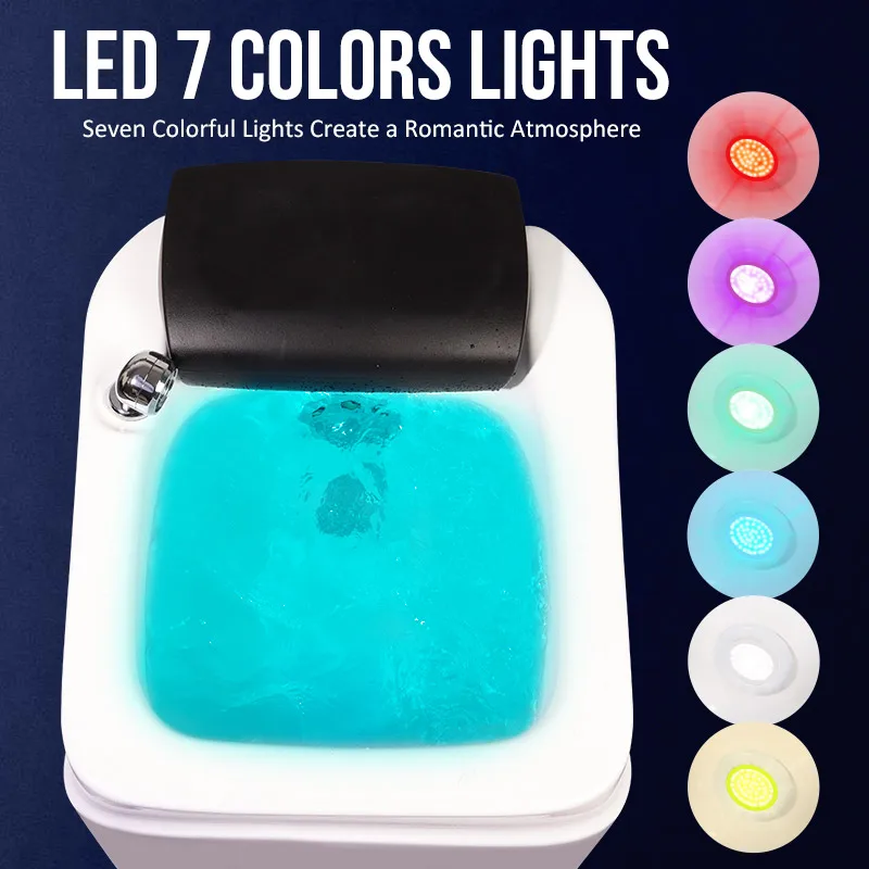 Fashion Salon Equipment Salon Massage Stations Foot Spa Tubs with Massage and Footrest