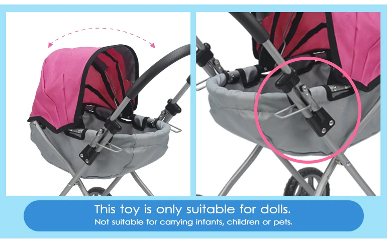 Dollri Starri Best Sellers on line 13MM Classical European Style  Baby Doll Pram Stroller for Toddler Pram Toys