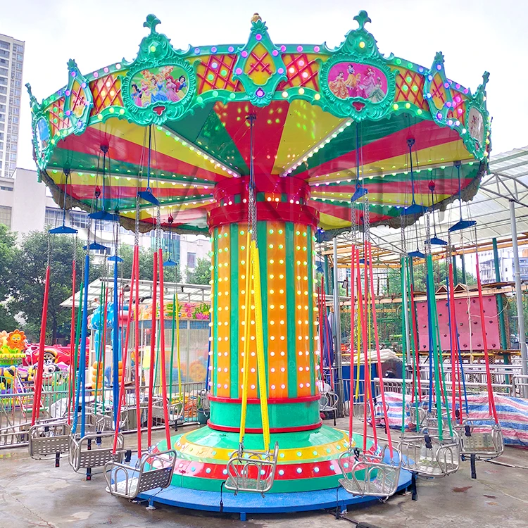 New Design Amusement Park Equipment Rides 36 Seat Kids Rotating Swing People Spinning Game Flying Chair YOYO Ride For Sale