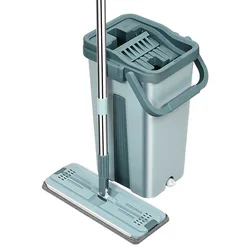 Flat Quick Clean Mop 360 microfiber Telescopic Floor duster Cleaning Water Squeeze Mop Bucket