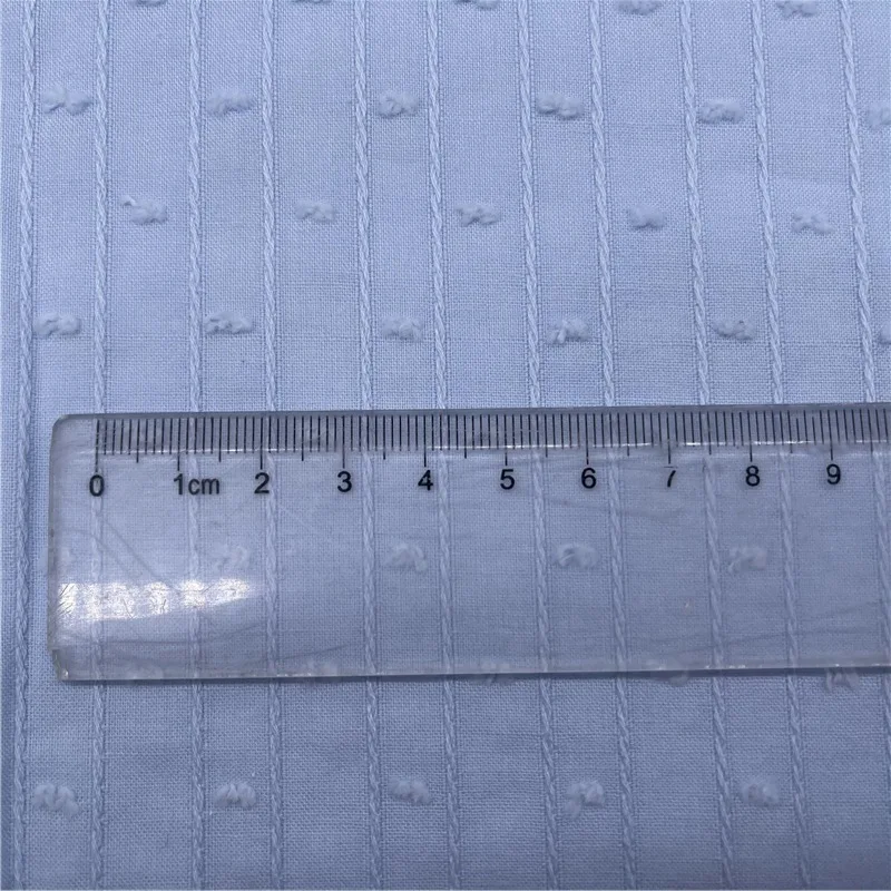 Blue pink white cotton pure swiss dot floral embroidery fabric for shirt and dress