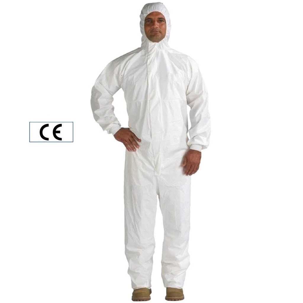 Manufactured disposable chemical suits Type 4/5/6 protection coverall protective suit with PPE