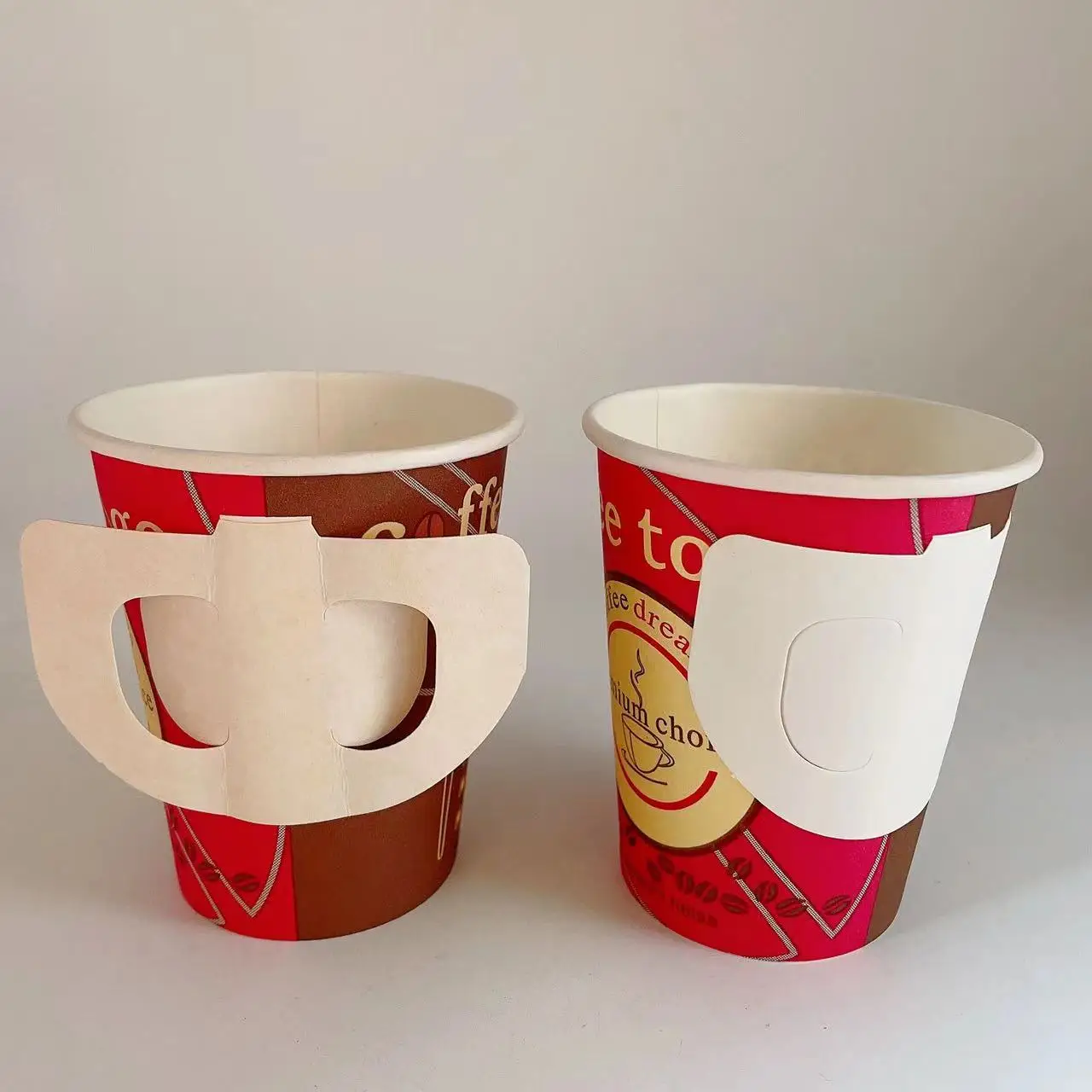7oz Factory Directly Disposable Single Wall Hot Drink Paper Coffee Cup with Handle