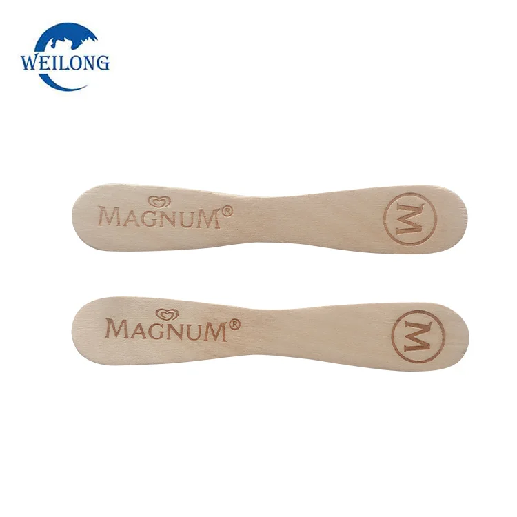  Food grade round ice cream spoon/ice wooden