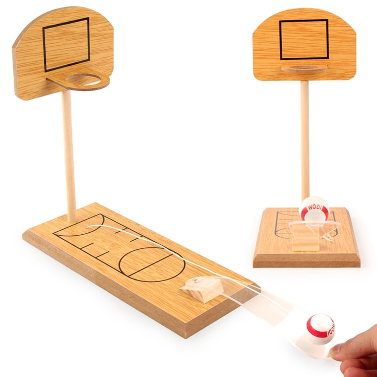 QINGTANG Indoor/Outdoor toy fun sports game mini finger basketball toy wooden basketball toy