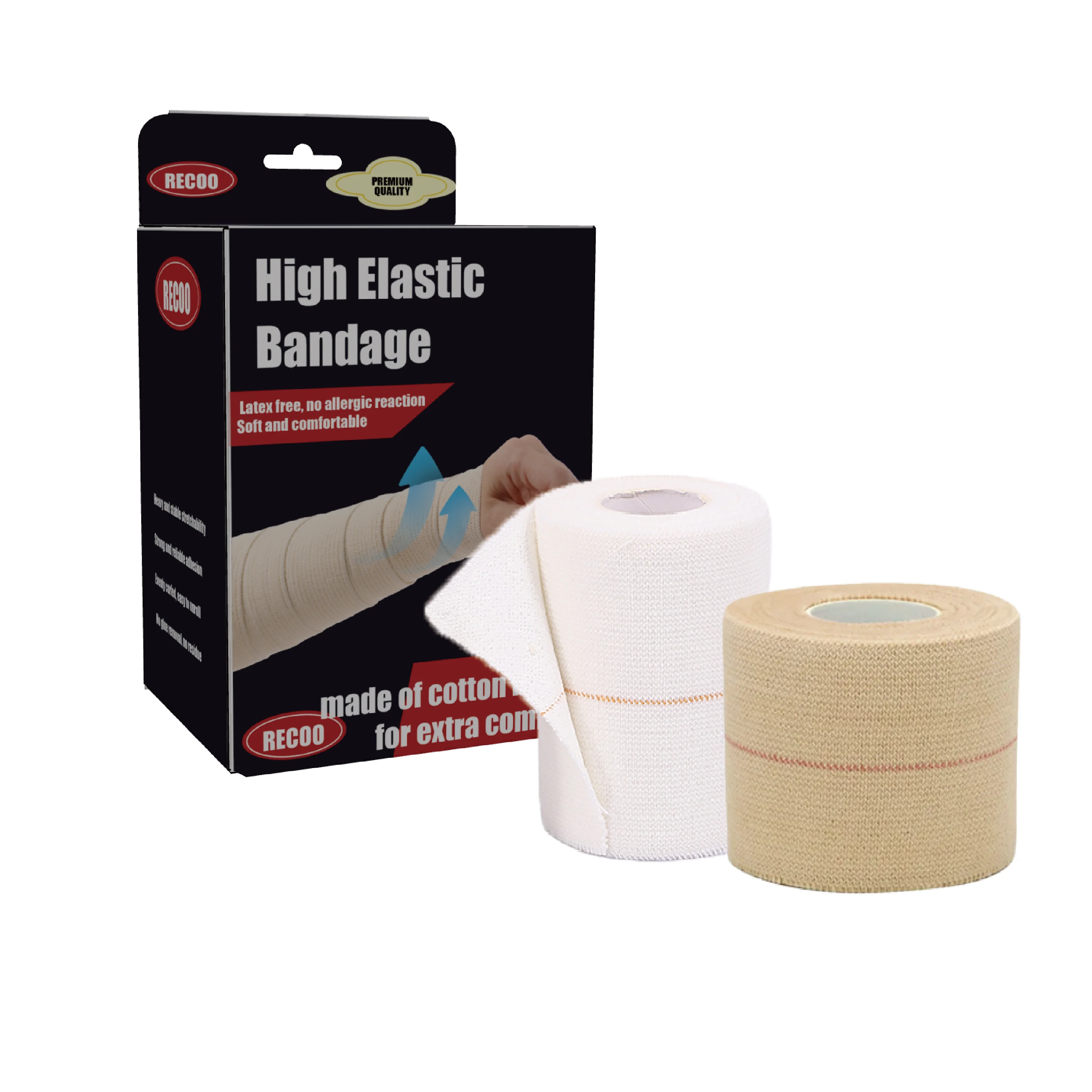 Elastic Adhesive Bandage Athletic Tape Bandage Wrap Elastic Sports Tape Flexible Stretch Bandages Strips For Ankle