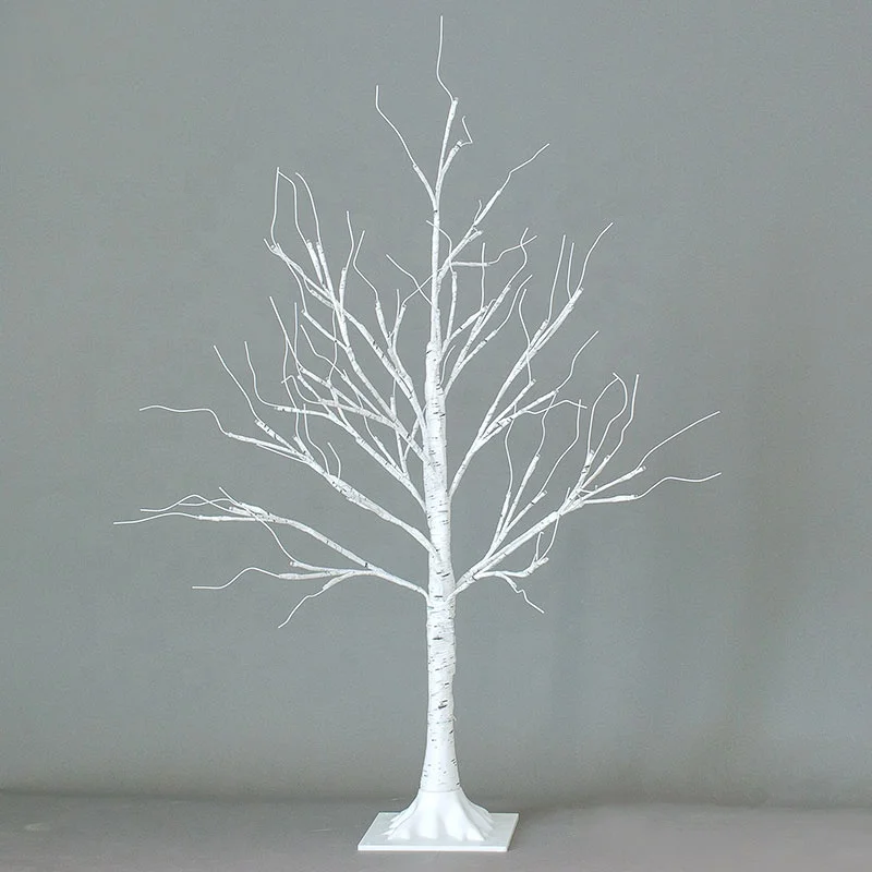 Wholesale Christmas yard decoration outdoor decoration led white palm Birch tree led lights artificial tree lights