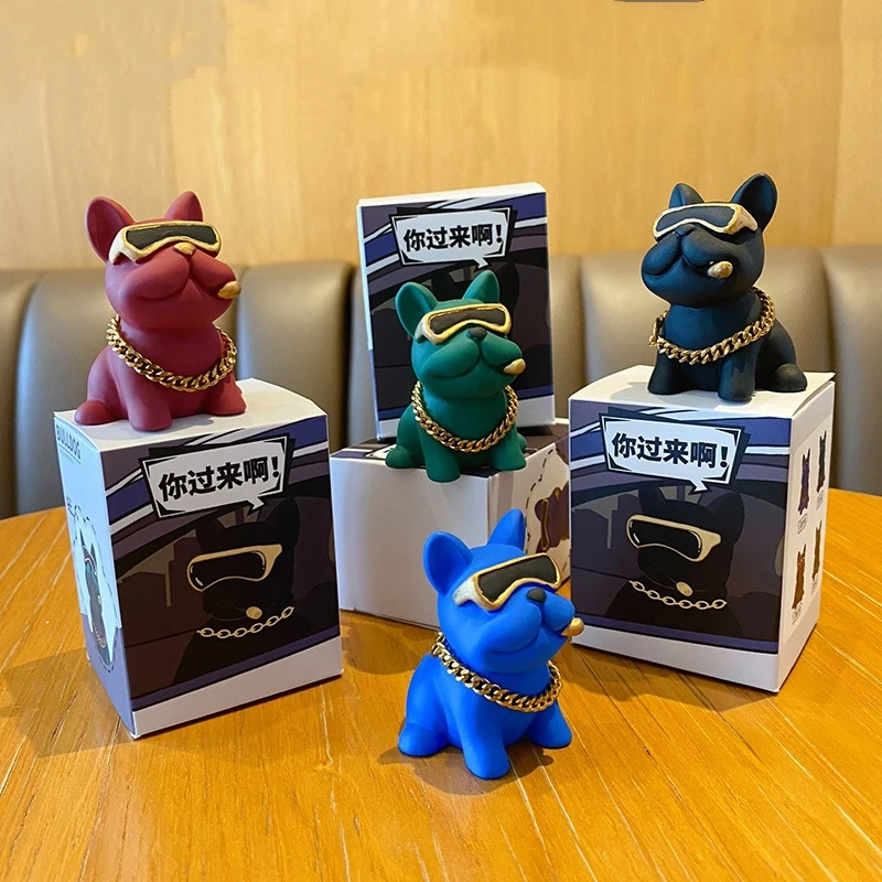 French Bulldog Tissue Holder-Artistic Resin Dog Animal Sculpture Versatile Decor for Home and Office