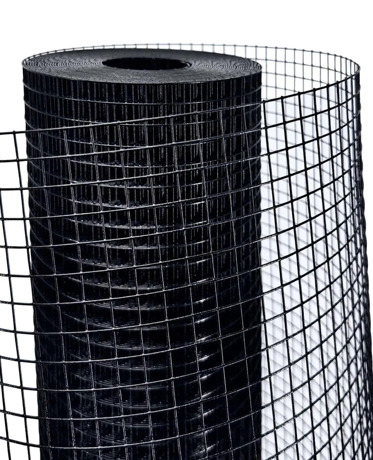 High quality 19 gauge 1/2inch welded wire mesh fence black pvc coated welded wire mesh rolls