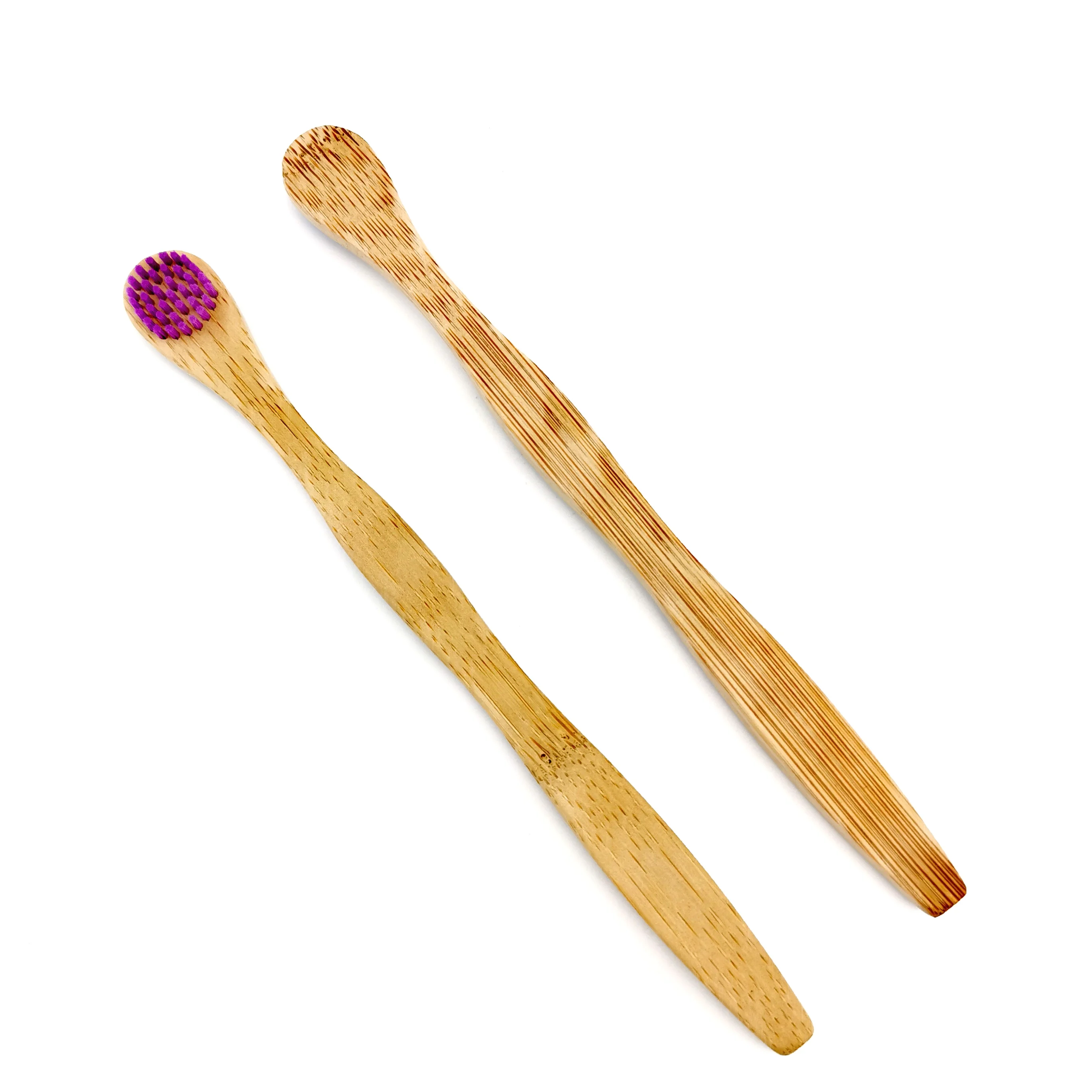 
Eco friendly plastic free 100% organic bamboo tongue cleaner brush 