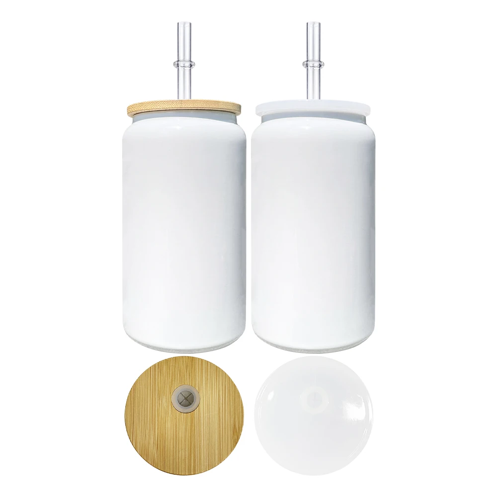 New RTS USA warehouse white blank sublimation double walled vacuum insulated stainless steel 16oz soda beer  Metal Tumblers cans