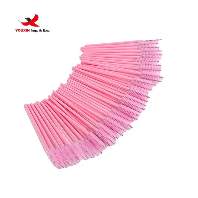 Fast delivery mascara wands disposable eyelash lash brushes spoolies lash extensions eyelash lash spoolie mascara wand brush