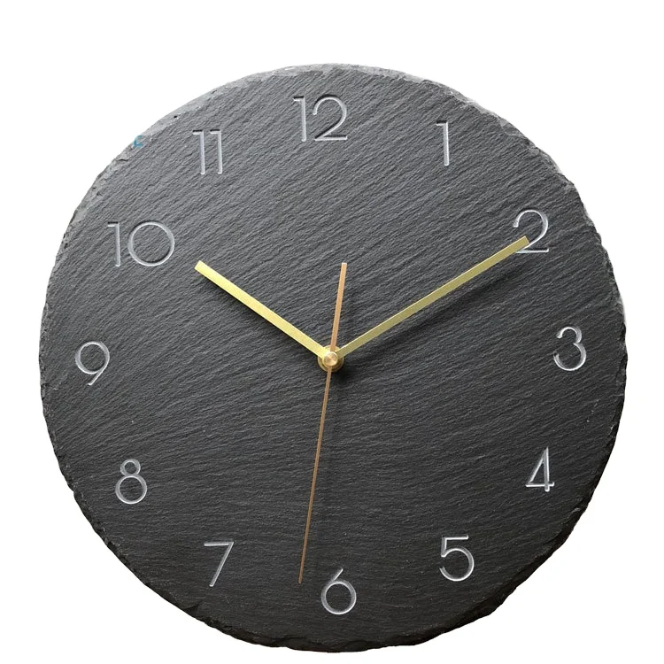 Slate Edge Design Wall Clock