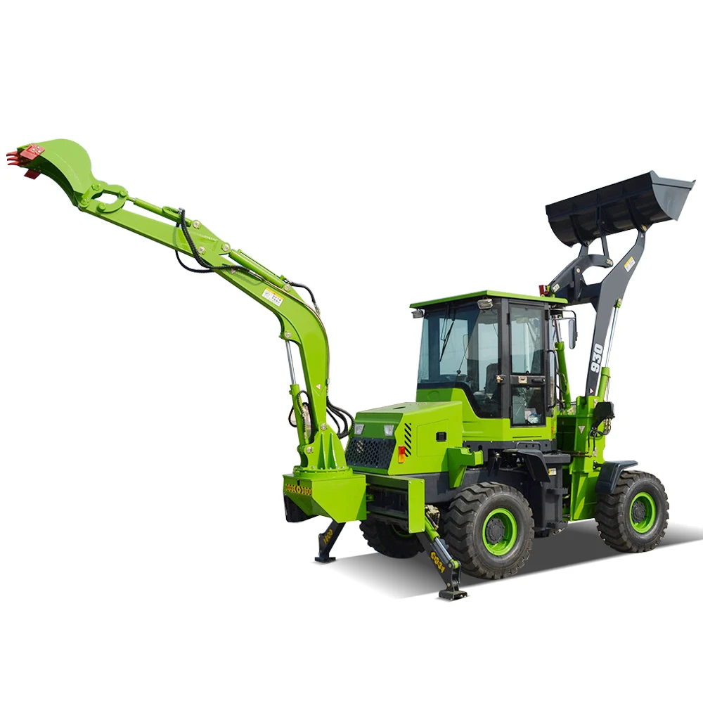 Hot selling 4x4 backhoer backhoe loader 1 ton 2 tons attachment backhoe wheel loader Germany