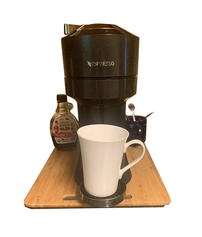 Rolling Appliance Tray for Countertop with Wheels, Slides Easily from under the Cabinet Sliding Tray for your Coffee Make