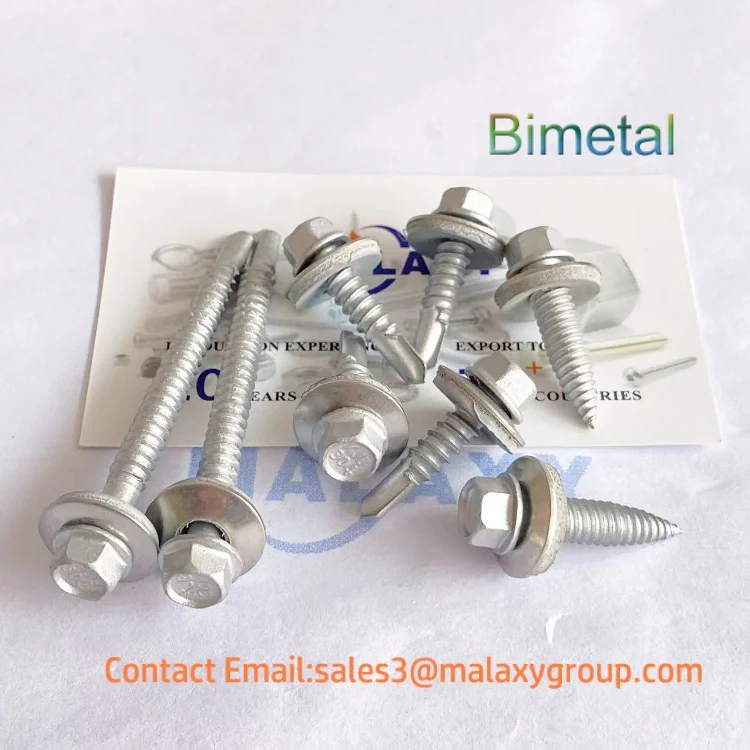 Самосверлящие Винты MALAXY Bi-Metal с шестигранной головкой шайбы со скрепленными EPDM биметаллическими винтами 1000h ruspert