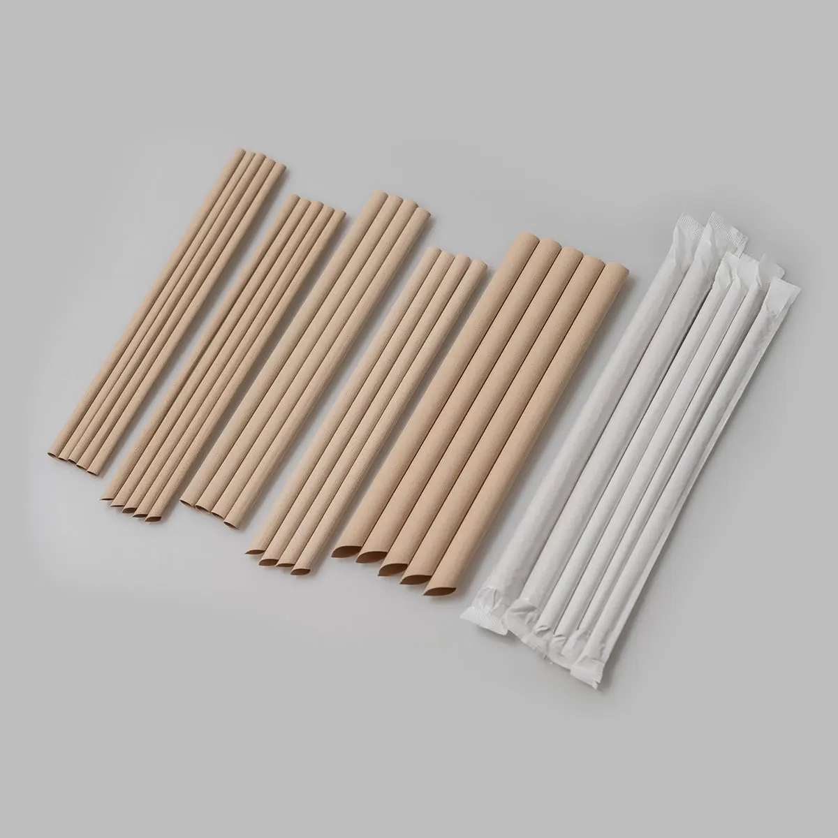 Custom Logo Hot Selling 6mm 8mm 12mm Biodegradable Disposable Boba Bubble Tea Bamboo Fiber Drinking Bamboo Straws