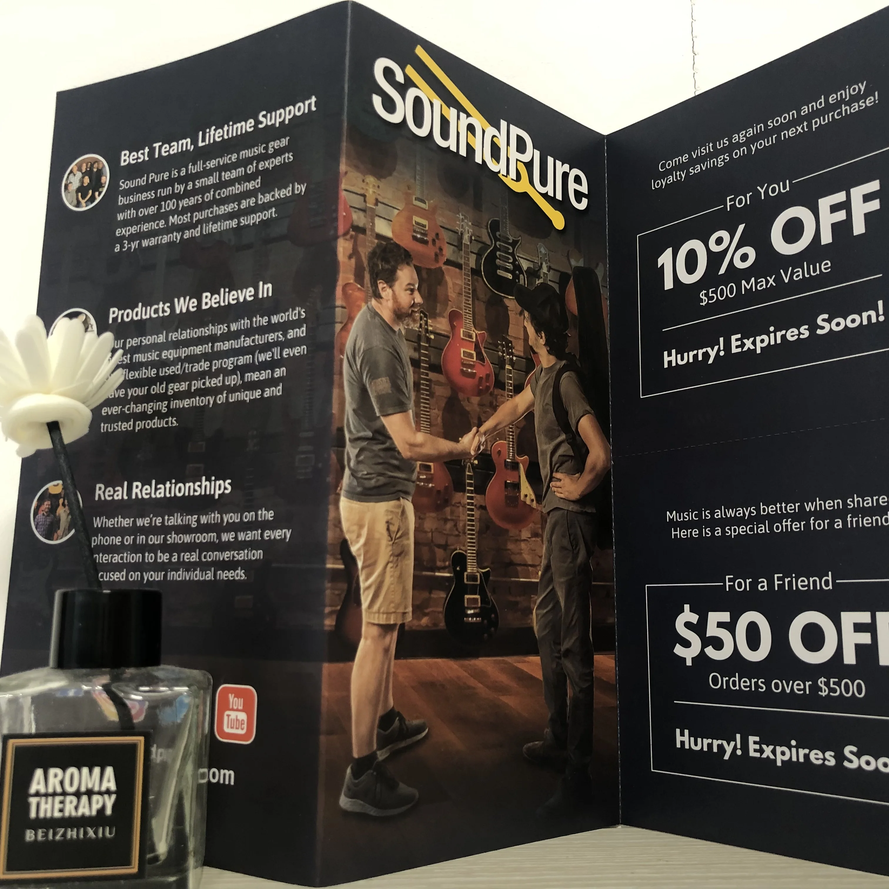 High quality custom thermal transfer paper flyers design and print coupon printing voucher discount tickets