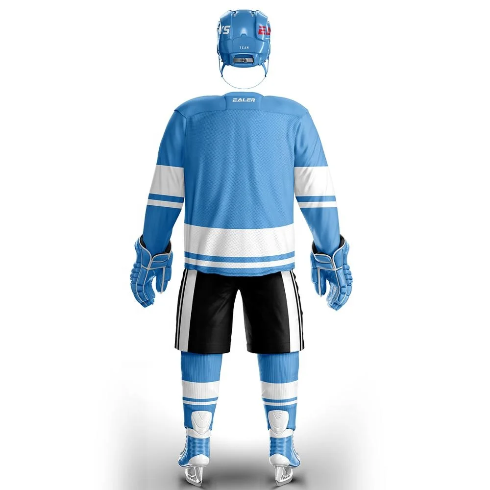 Professional Custom Team Logo Blue Pittsburgh Blank Ice Hockey Jersey