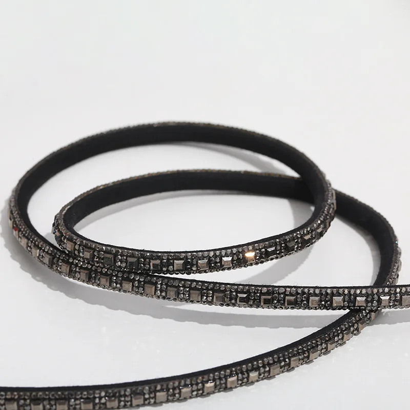 Fashion Sandals Accessories Rhinestone Diamond Cord Crystal Trimming Rope for Shoes