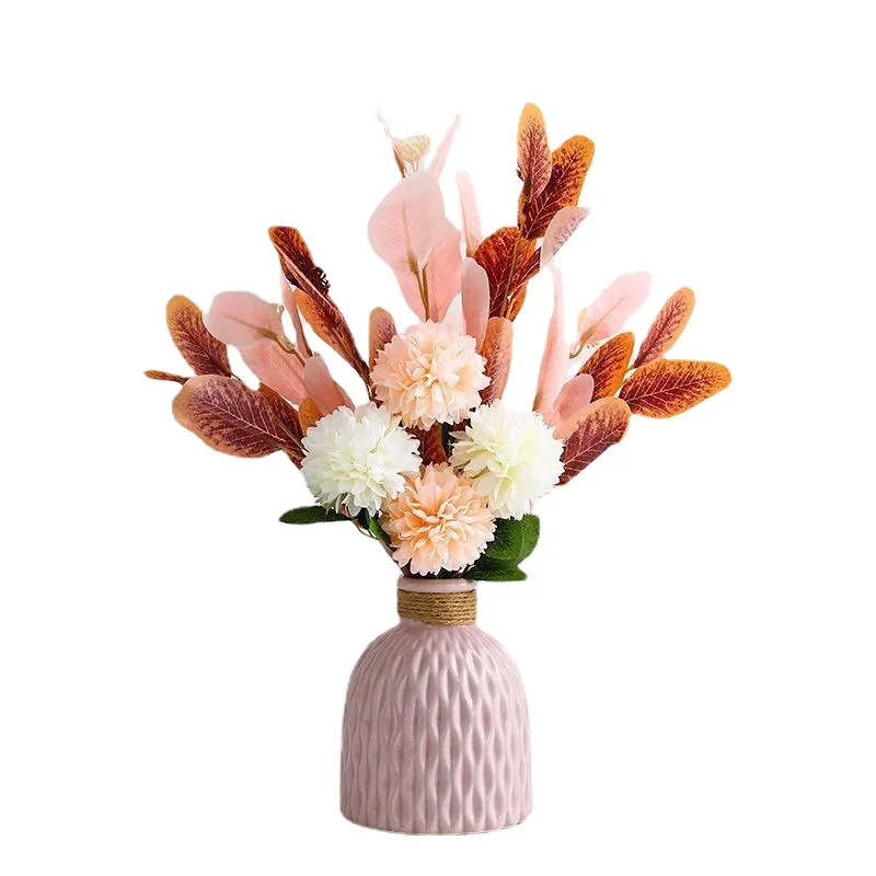 Nordic style light luxury creative ceramic vase hallway office desk surface panel dining table flower decoration