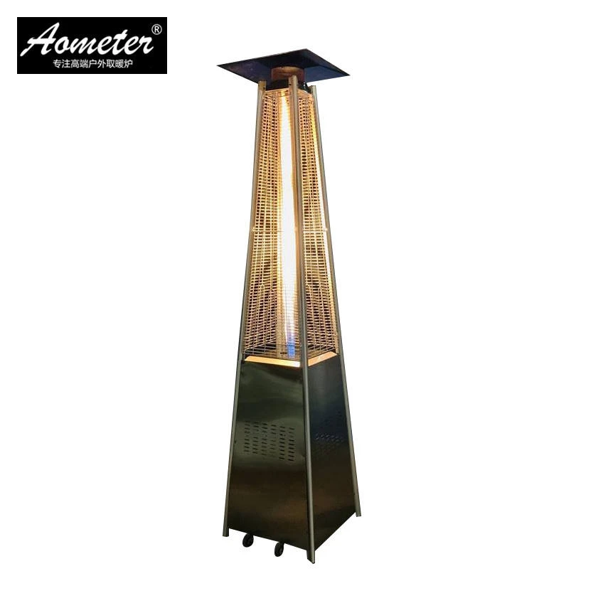 Outdoor Tower-shaped Courtyard Heating Stove Real Fire Mobile Heater