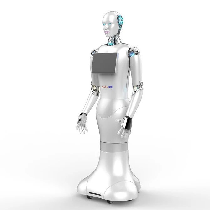2020 top design mall reception and welcome ai robot