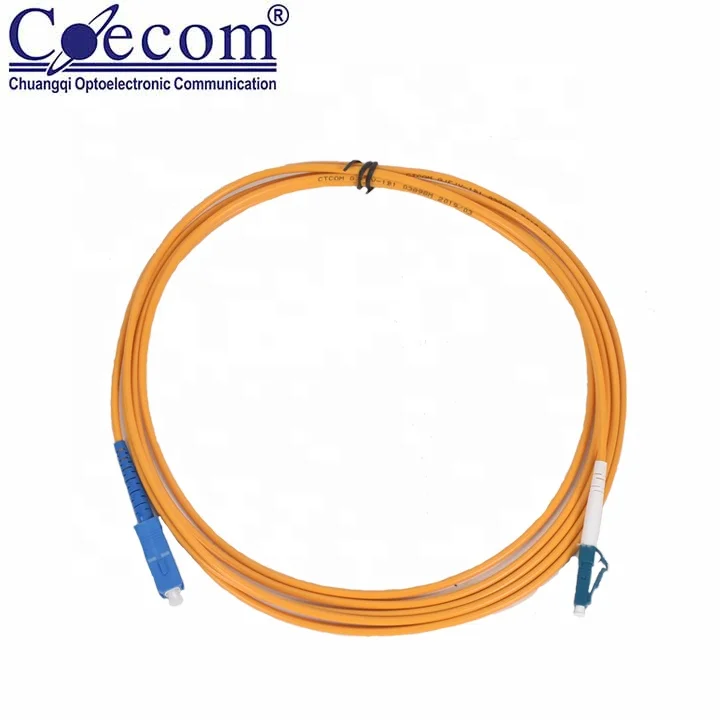 SC/UPC-LC/UPC Fiber Optic Patch Cord Pigtail Singlemode Simplex SC Patch Cord For FTTH, WAN, MAN