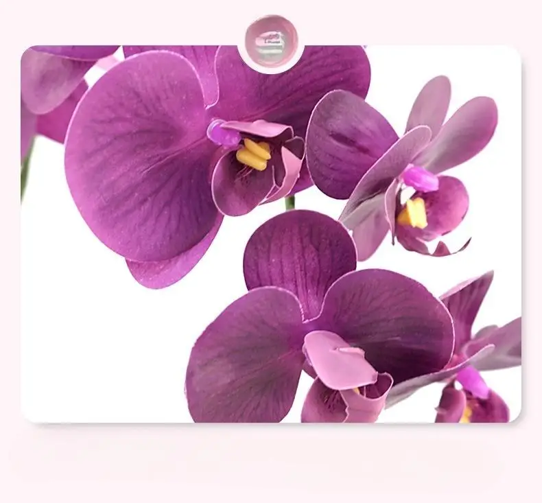 phalaenopsis Hot-selling 9 Heads Orchid butterfly christmas artificial Real Touch flower for wedding decoration