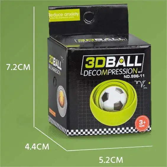 Hand keep rotating reduce anxiety decompression 3d ball football fidget spinner toys