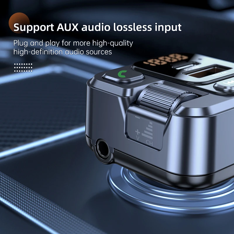 Новый Mp3 музыкальный плеер Handsfree автомобильный комплект Dual Usb PD30W автомобильное зарядное устройство Fm передатчик адаптер