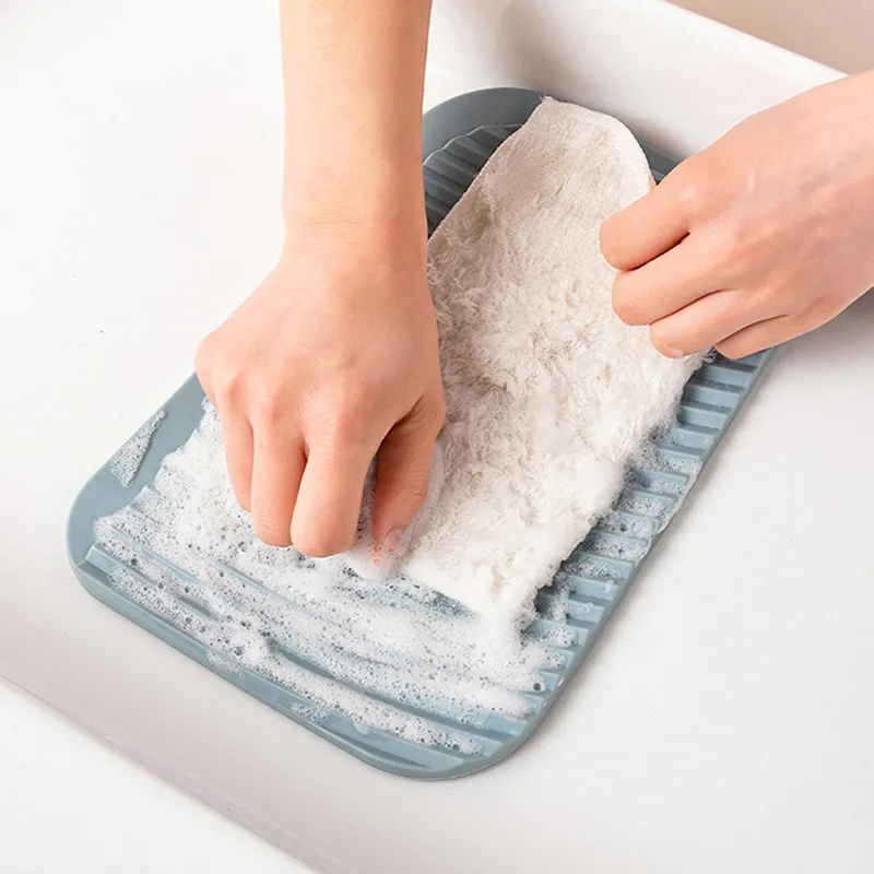 1Pcs Portable Thicken Mini Washboard Anti-slip Laundry Accessories Washing Board Plastic Clothes Cleaning