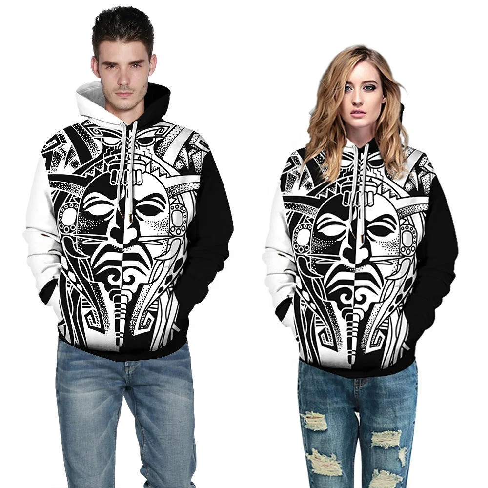 3D full print unisex hoodie Bohemian long sleeve print ultra David coat