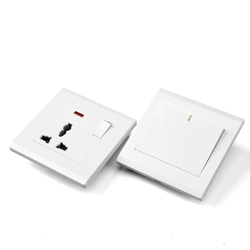 K1.22 SASO CE wall switch and socket and large panel 1gang switch and british socket for wholesaler