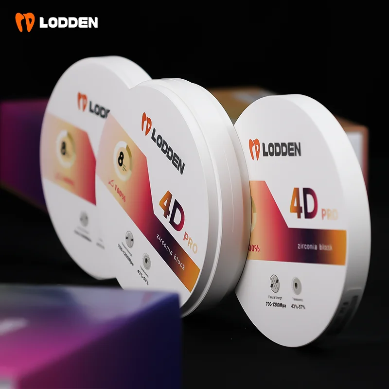 Lodden Dental 4D Pro Multilayer Implant Orthodontic Materials Zirconium Blank Zirconia Block