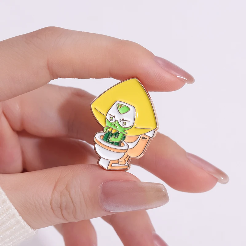 American Anime Steven Universe Enamel Brooch Funny Toilet Backpack Badge Clothing Accessories Gift Jewelry for Friends