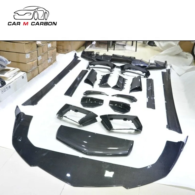 DMC style car carbon fiber body kit auto body parts front light grille mesh cover for Lamborghini LP700 Aventador 2011-2016Y