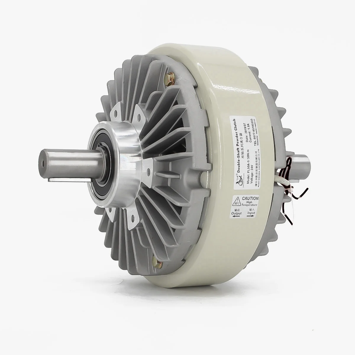 SHENGDA FL50A-1Y Factory Supply Double-Shaft Magnetic Powder clutch for printing machinery