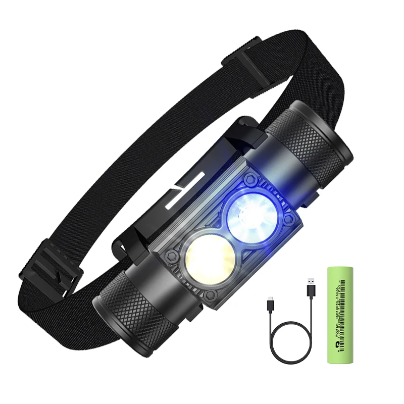 1200 Lumens Rechargeable Led Headlamp 2024 Camping USB Headlamp Flashlight Battery not Included