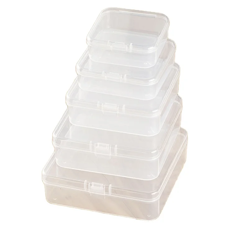 Plastic Small Transparent Box For Storage Jewelry Pill Chip Organizer Container Case Nail Art Battery Gadgets Boxes Waterproof