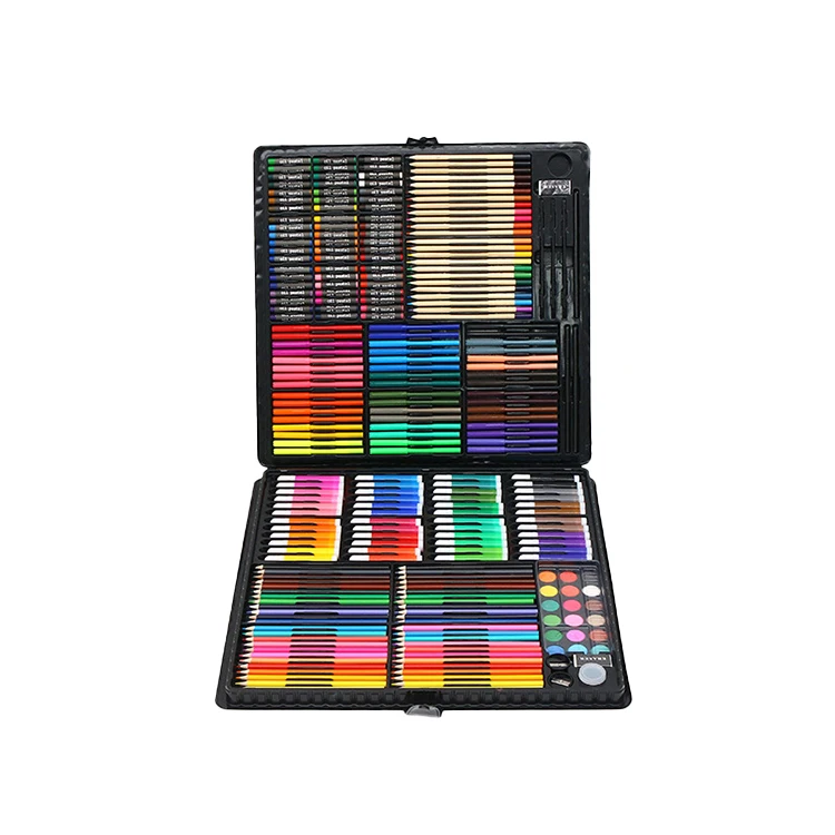 259pcs Marker Pen Crayon Oil Pastel Sketching Paint Brush Water Colored Painting Pencil Set Children Kids Drawing Tool Supplies