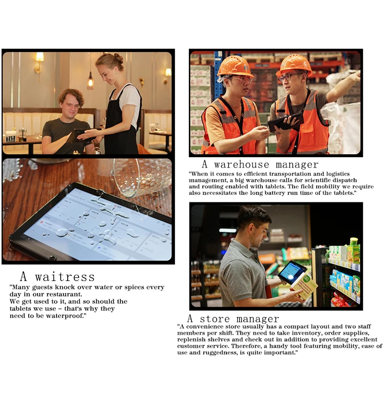 SUNMI M2 MAX Enterprise tablet touch screen IP65 Android 9.0 NFC Wifi 4G waterproof rugged handheld tactile cash register