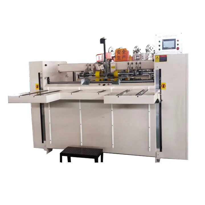 Corrugated Cardboard Semi auto Type Stapler / Corrugated Box Stitching machine