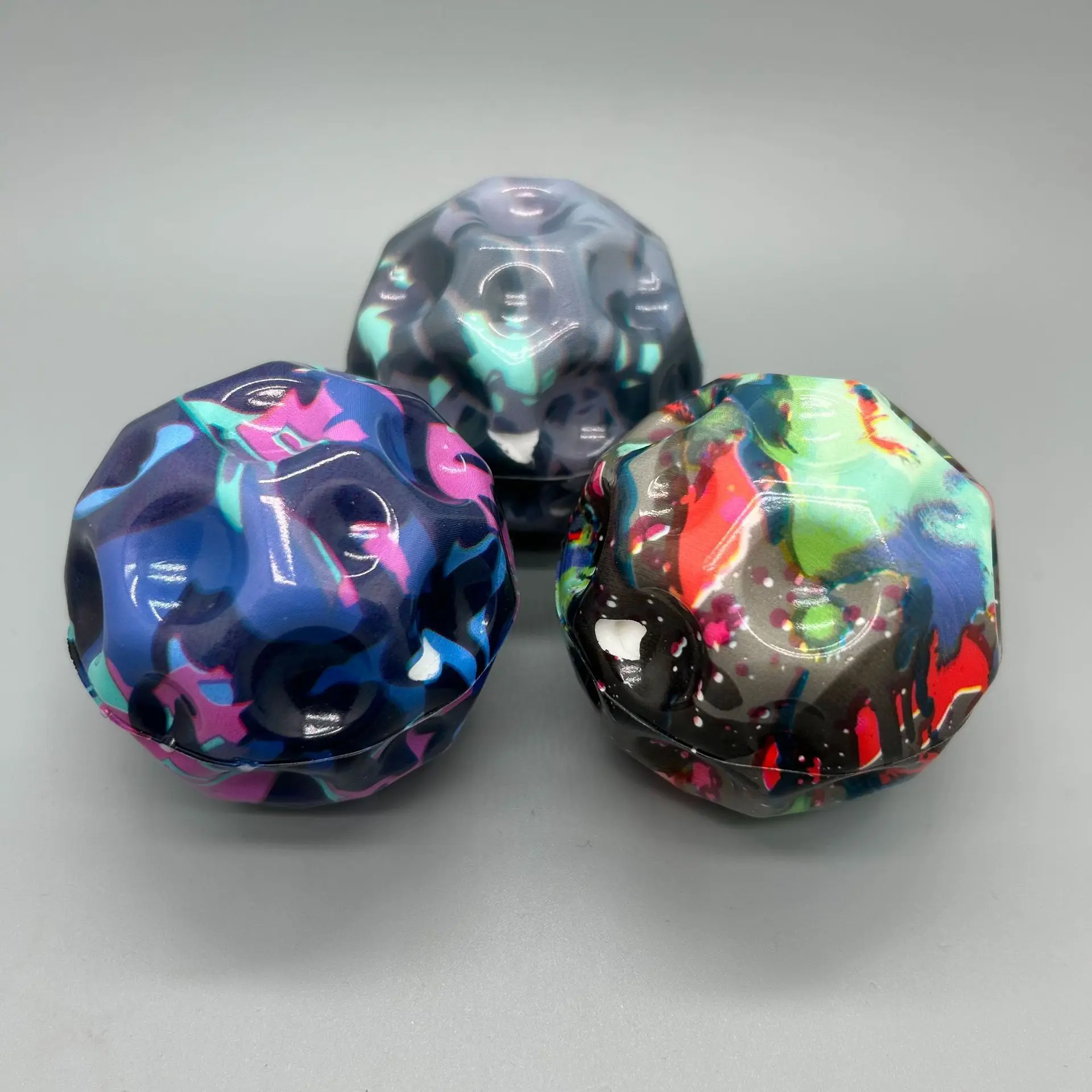 Hole Ball Soft Bouncy Ball Anti-fall Moon Shape Porous Bouncy Ball Kids Indoor Outdoor Toy Ergonomic Design