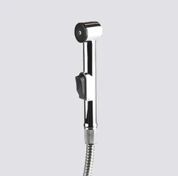 Portable ABS shattaf with chrome plated shattaf shower sprayer set