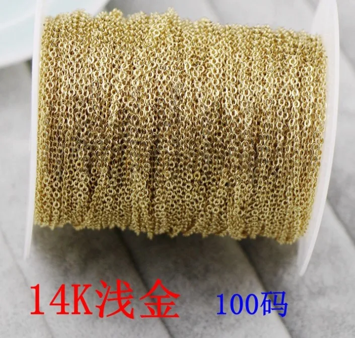 NANA high quality 14k italian gold plated chain,1.0mm brass O shape chain