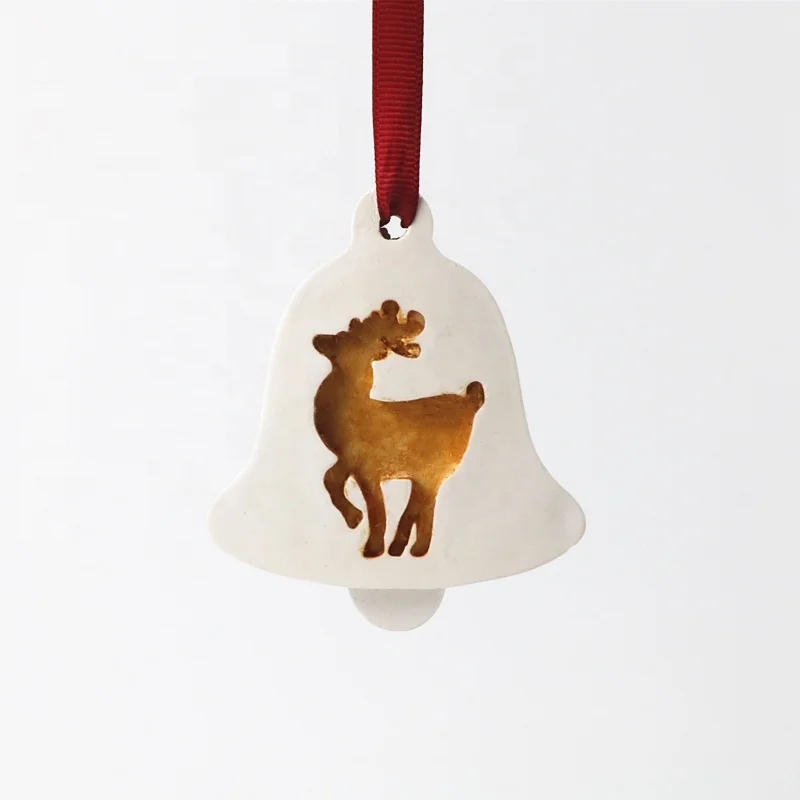 Christmas Hanging Home Decoration Essential Oil Gift Ceramic Scented Stone Diffuser Aroma Pendant Car Air Freshener