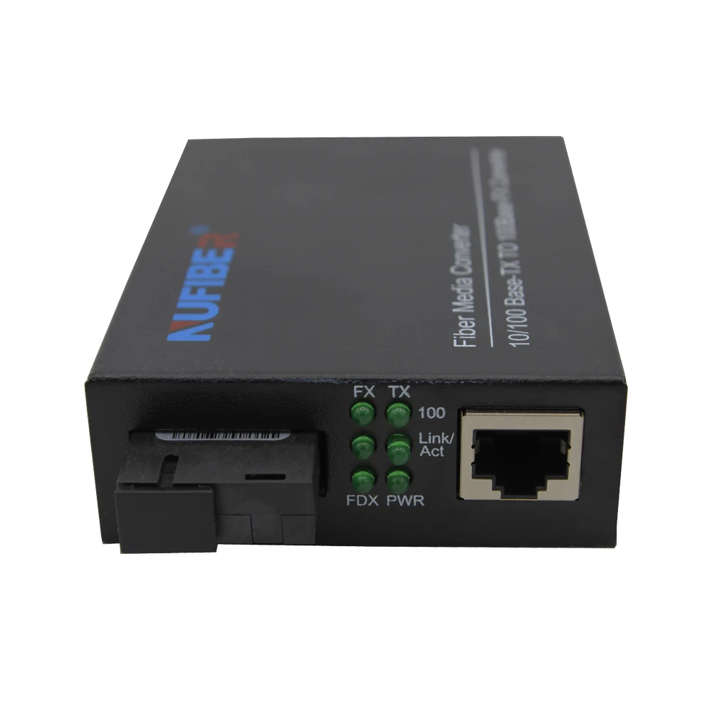 10/100 м медиаконвертер одно волокно 20 км 1310/1550 нм с разъемами SC & RJ45 для IP-сети и FTTH