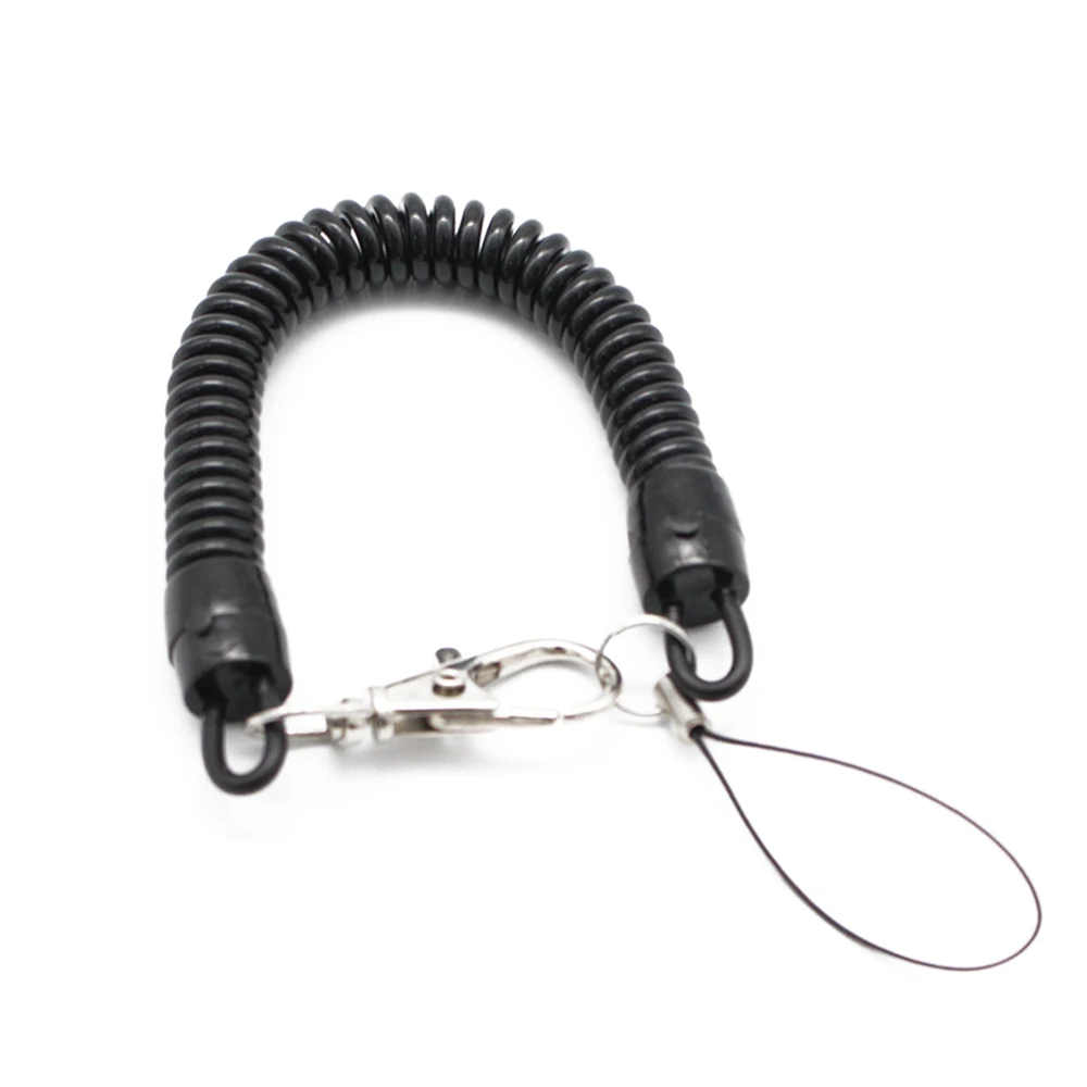 Retractable Spring Coil Spiral Stretch Chain Key Chain Hot Popular Black Custom Logo Metal Keychain Custom Size 01 CN;GUA Taiyao