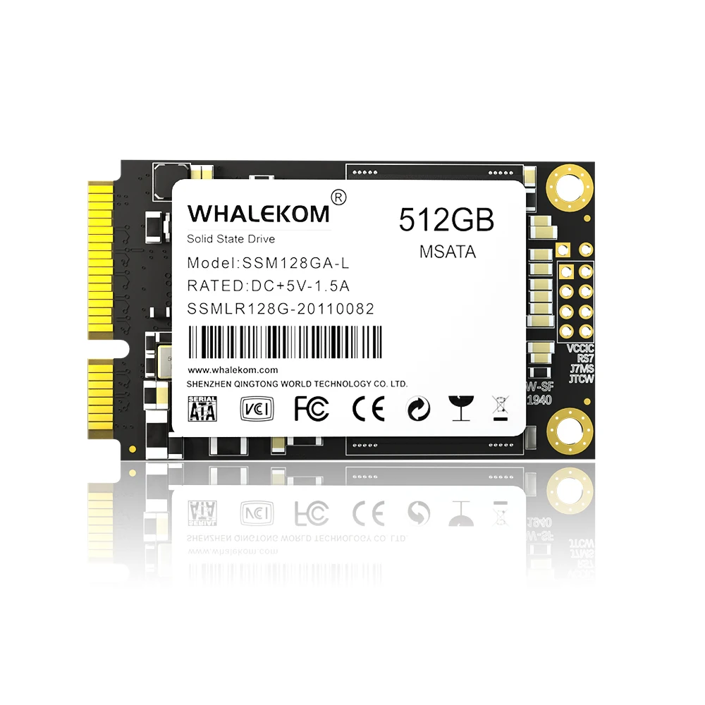 Whalekom быстрая скорость мини SSD 128 ГБ 256 512 1 ТБ внутренняя mSATA жесткий диск для ноутбука